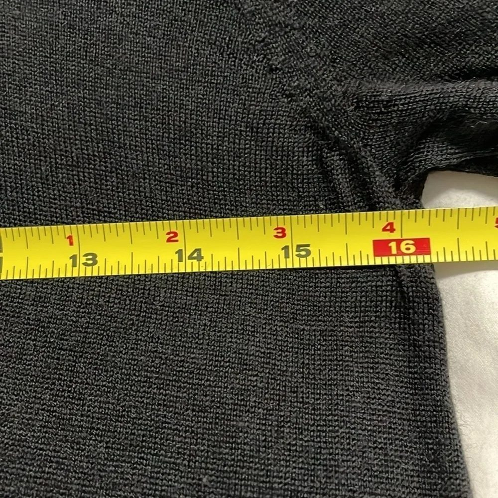 TAHARI | Long | Cowl Neck | 100% ExtraFine Merino Wool | Black | Sweater| Size S - Picture 11 of 15